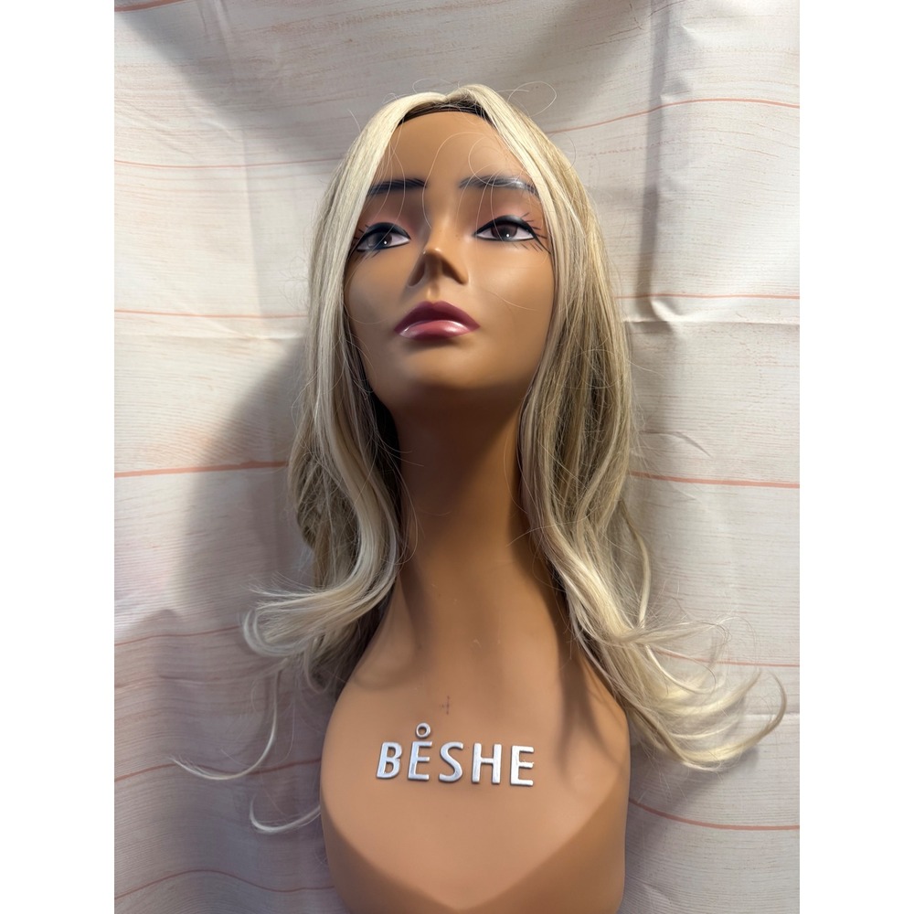 Darker and light blonde synthetic wig